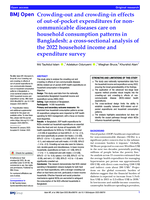 Crowding-out and crowding-in effects of out-of-pocket expenditures for non-communicable diseases care on household consumption patterns in Bangladesh: a cross-sectional analysis of the 2022 household income and expenditure survey