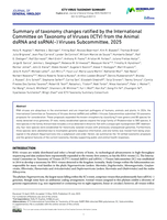 Summary of taxonomy changes ratified by the International Committee on Taxonomy of Viruses (ICTV) from the Animal dsRNA and ssRNA(−) Viruses Subcommittee, 2025