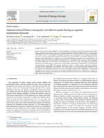 Optimal sizing of battery storage for cost-effective peak shaving in regional distribution networks