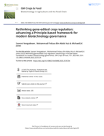 Rethinking gene-edited crop regulation: advancing a Principle-based framework for modern biotechnology governance
