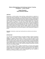 Effects of microteaching on the pre-service teachers' teaching competence – A case in Bhutan