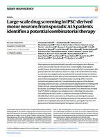Large-scale drug screening in iPSC-derived motor neurons from sporadic ALS patients identifies a potential combinatorial therapy