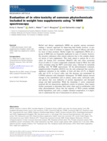 Evaluation of in vitro toxicity of common phytochemicals included in weight loss supplements using 1H NMR Spectroscopy