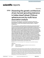 Dissecting the genetic architecture of pre-harvest sprouting tolerance in Indian dwarf wheat (Triticum sphaerococcum) by multi-locus association analysis