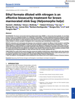 Ethyl formate diluted with nitrogen is an effective biosecurity treatment for brown marmorated stink bug (Halyomorpha halys)