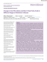 Changes in Gut Microbiota and Short‐Chain Fatty Acids in Different Stages of Alzheimer's Disease