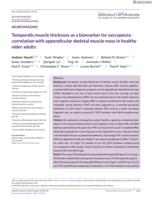 Temporalis muscle thickness as a biomarker for sarcopenia: correlation with appendicular skeletal muscle mass in healthy older adults