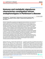 Immune and metabolic signatures characterise constipation-driven endophenotypes in Parkinson's disease