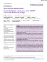 Baseline diet quality and adequacy of AU‐ARROW participants‐ Preliminary findings