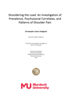 Shouldering the Load: An Investigation of Prevalence, Psychosocial Correlates, and Patterns of Shoulder Pain