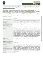 Animal taxa threatened by adverse fire regimes in Western Australia: a synthesis and outlook
