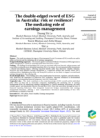 The double-edged sword of ESG in Australia: risk or resilience? The mediating role of earnings management